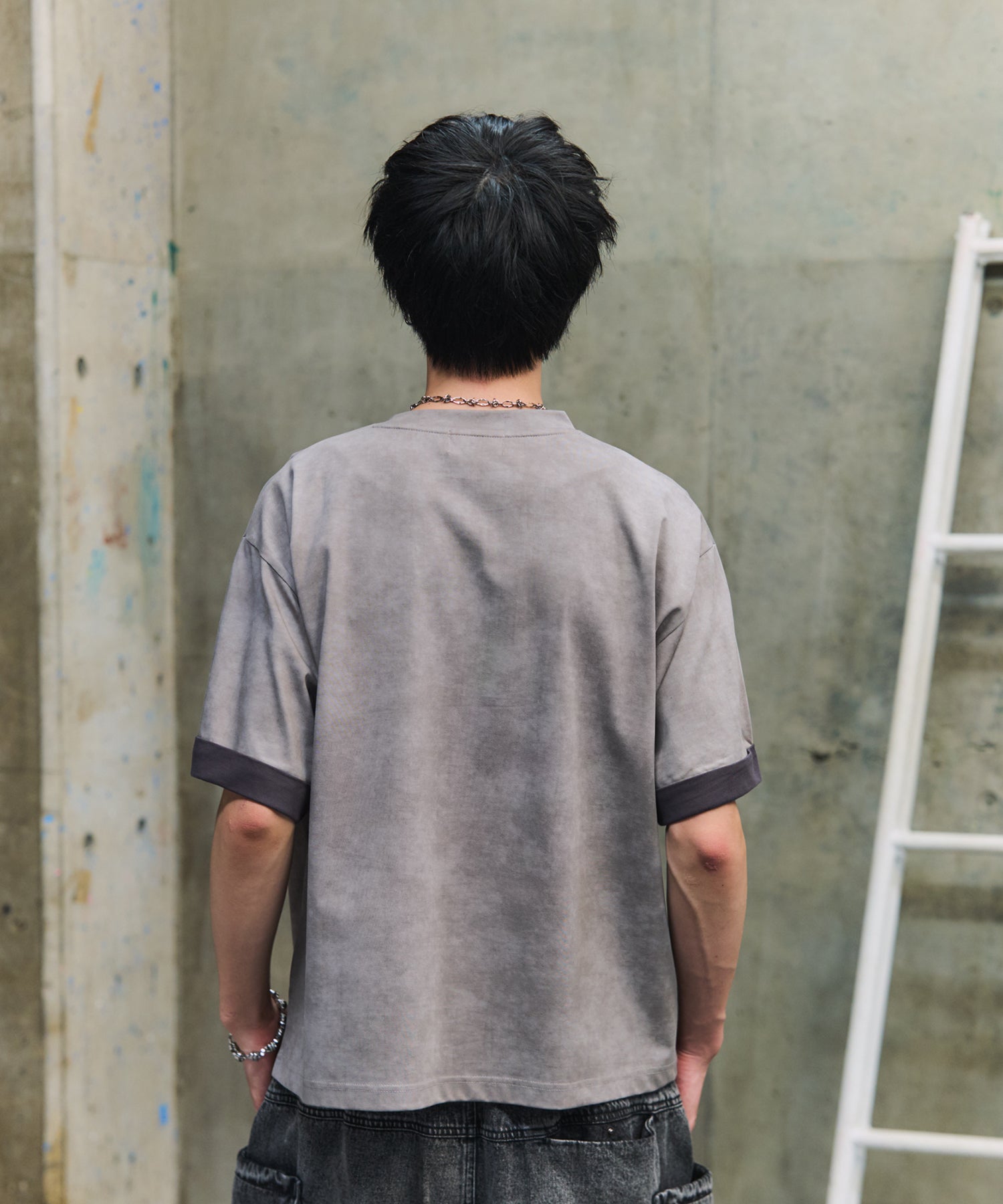 SLEEVE LAYERED LOOSE T-SHIRT / レイヤード ルーズTシャツ
