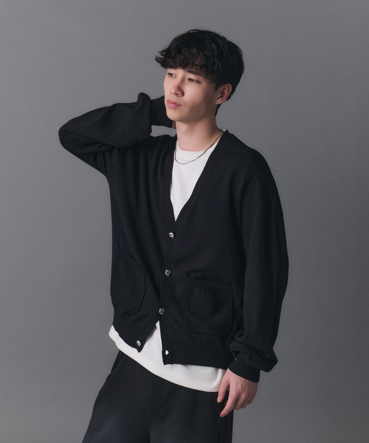 Stone-like Button Cardigan / ストーンライクボタンカーディガン