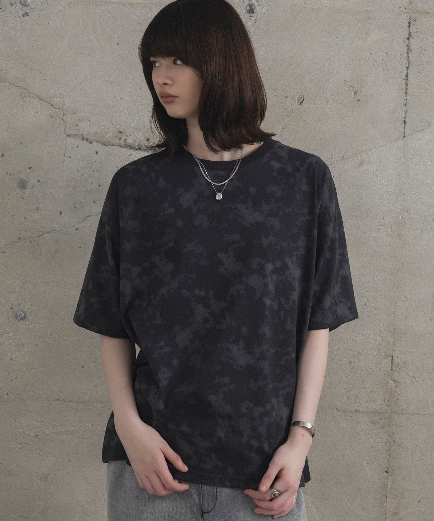 ビックシルエット 総柄プリント 半袖Ｔシャツ