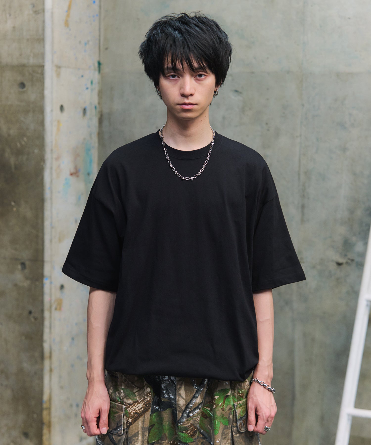 プレーティング 裾ドローコード 半袖Tシャツ