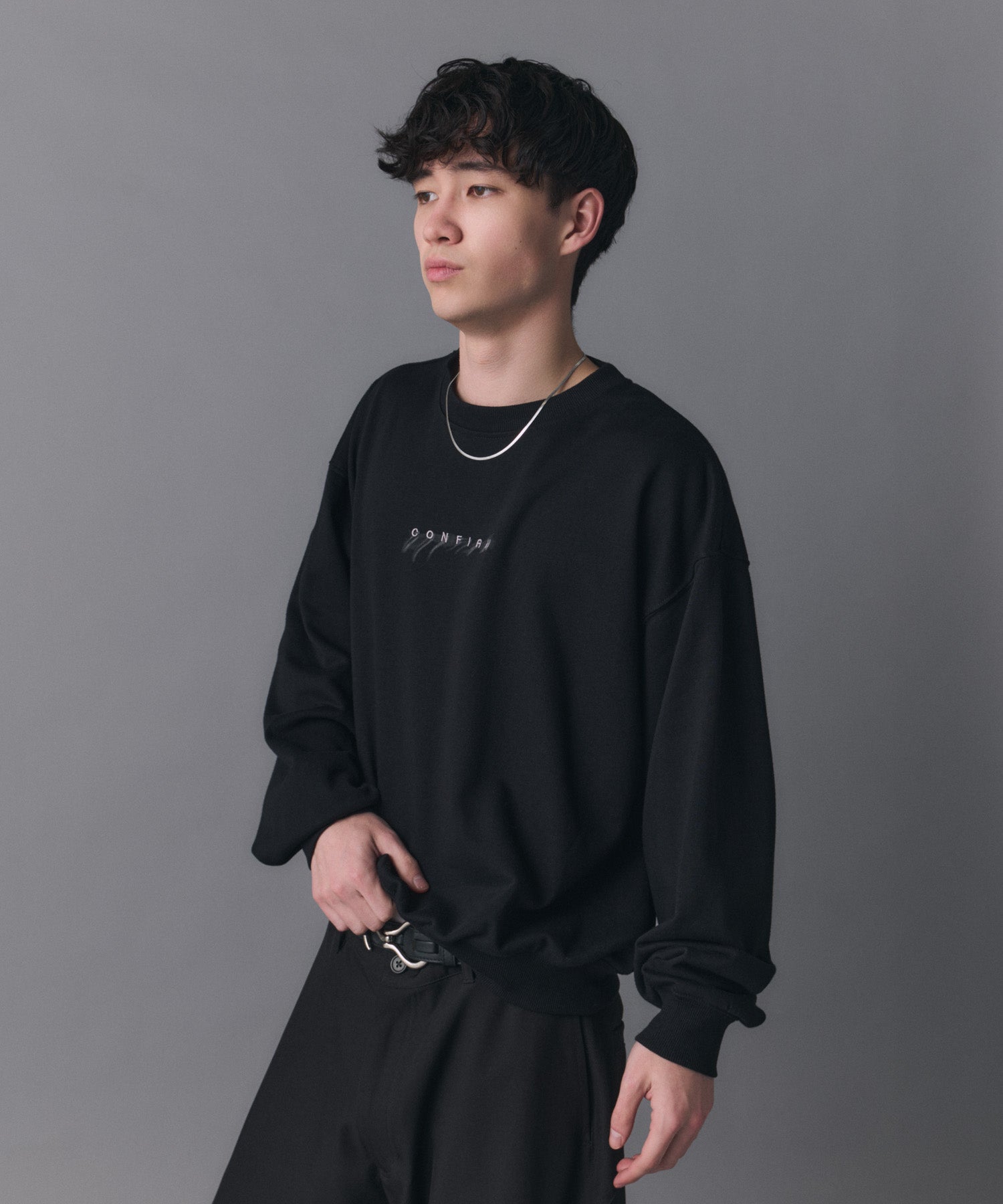 Confirm Logo Embroidery Crew Sweat / "Confirm"ロゴ刺繍クルースウェット
