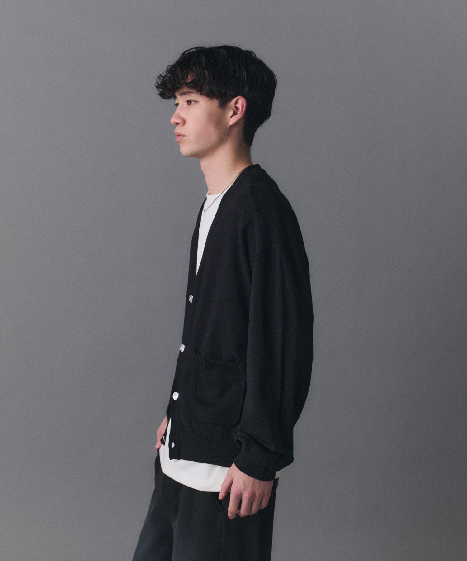 Stone-like Button Cardigan / ストーンライクボタンカーディガン