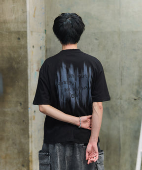 ビッグシルエット プレーティング グラフィック プリント 半袖Tシャツ