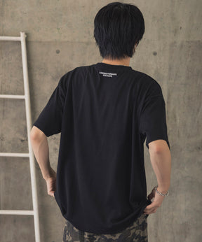 ヒゲオジサンC ワンポイント刺繍ロゴ ビッグシルエット半袖Tシャツ