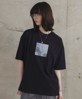 アブストラクト絵画 フロントプリント 半袖Tシャツ