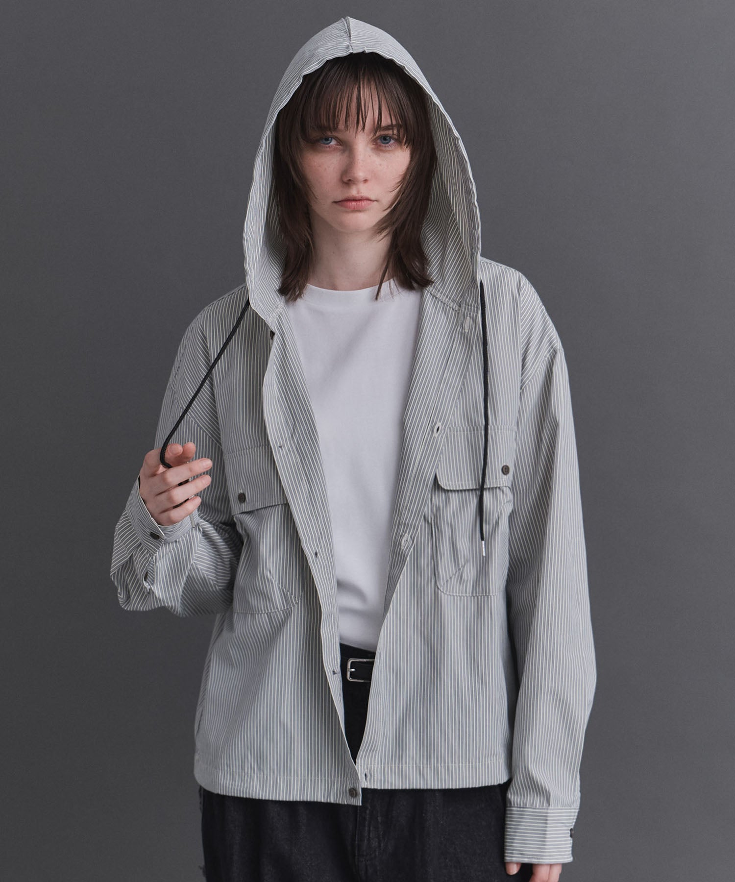 Long-sleeved Shirt Hoodie / 長袖シャツパーカー