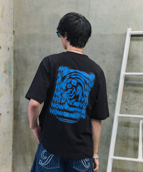 韓国風バックプリント ビッグシルエット バックプリント 半袖Tシャツ ワンポイント