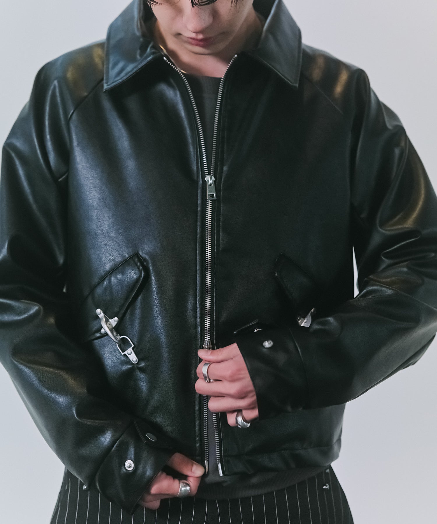 Fireman Clasp Leather Jacket / ファイヤーマンクラスプレザージャケット