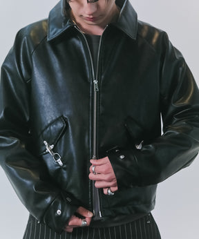 Fireman Clasp Leather Jacket / ファイヤーマンクラスプレザージャケット