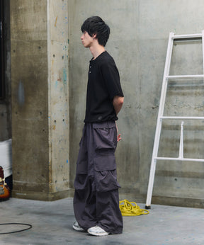 THERMAL DRAWSTRING HENLEY NECK T-SHIRT / サーマル ドローストリング ヘンリーネックTシャツ