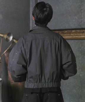 Peach Brushed Studded Blouson / ピーチ起毛スタッズブルゾン