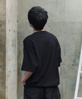 ビッグシルエット ワンポイント刺繍 裾ドローコード Tシャツ