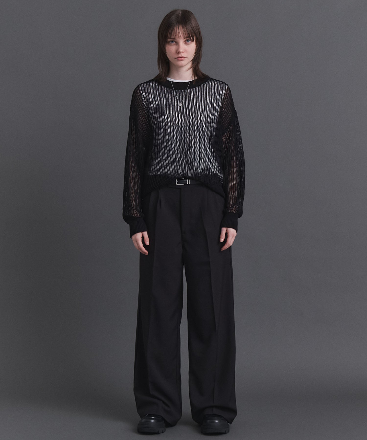 25SS ヴィンテージメイク ケミカル加工 デニム / ツイル タック ワイド