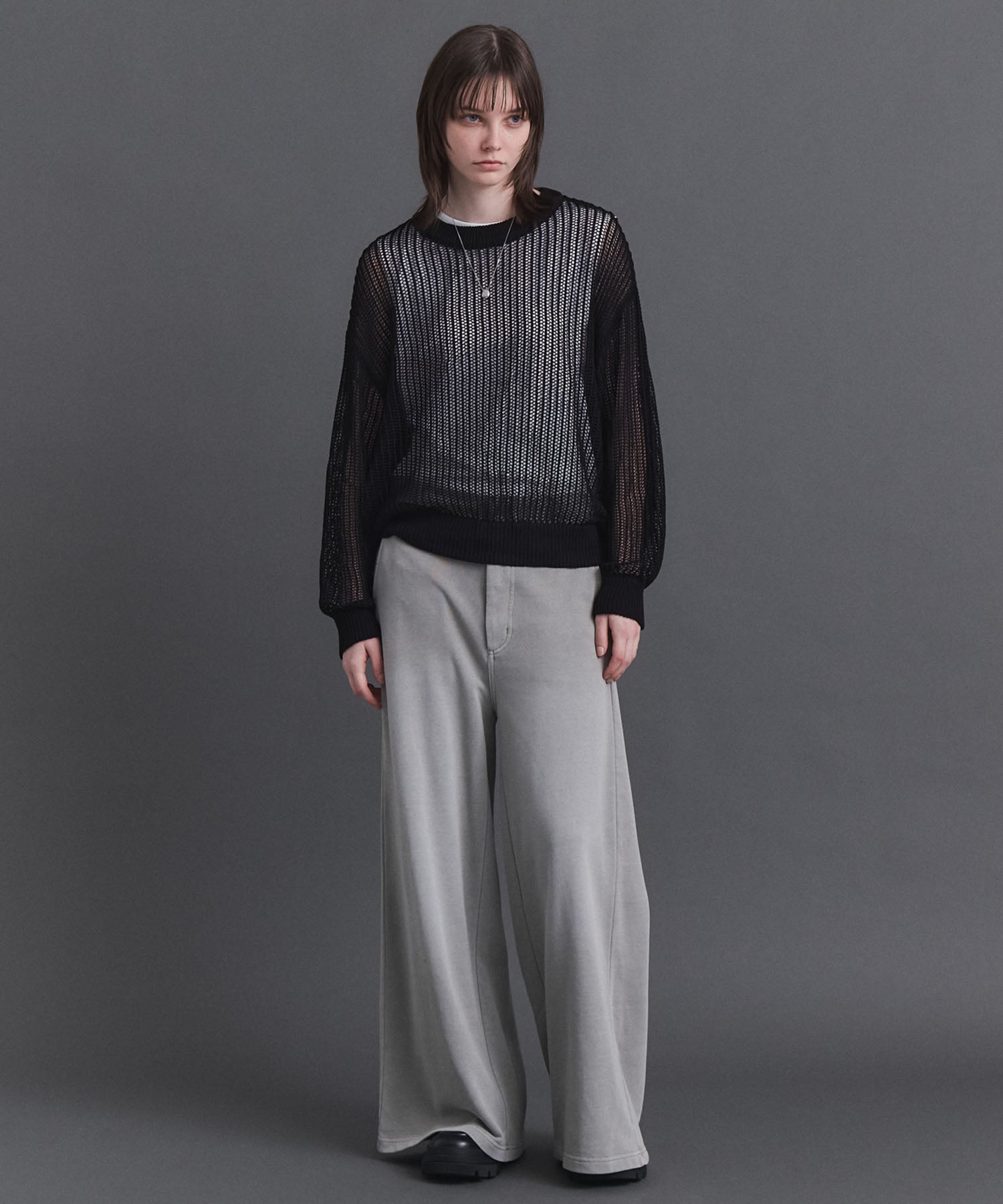 Basic Sheer Knit Pullover / ベーシック シアーニットプルオーバー