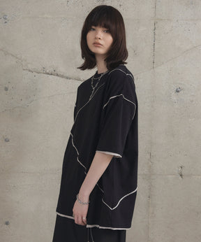 カットオフ switching Tee 切替半袖Tシャツ