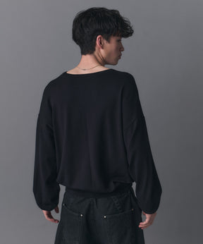 V-neck High Gauge Knit / Vネックハイゲージニット