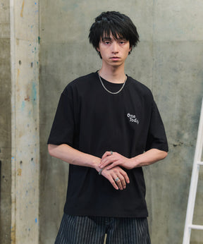 スモークモチーフ ビッグシルエット バックプリント 半袖Tシャツ ワンポイント
