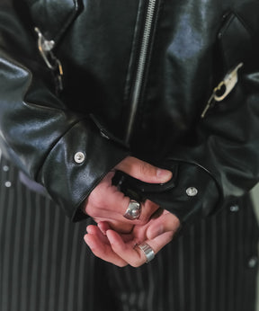 Fireman Clasp Leather Jacket / ファイヤーマンクラスプレザージャケット