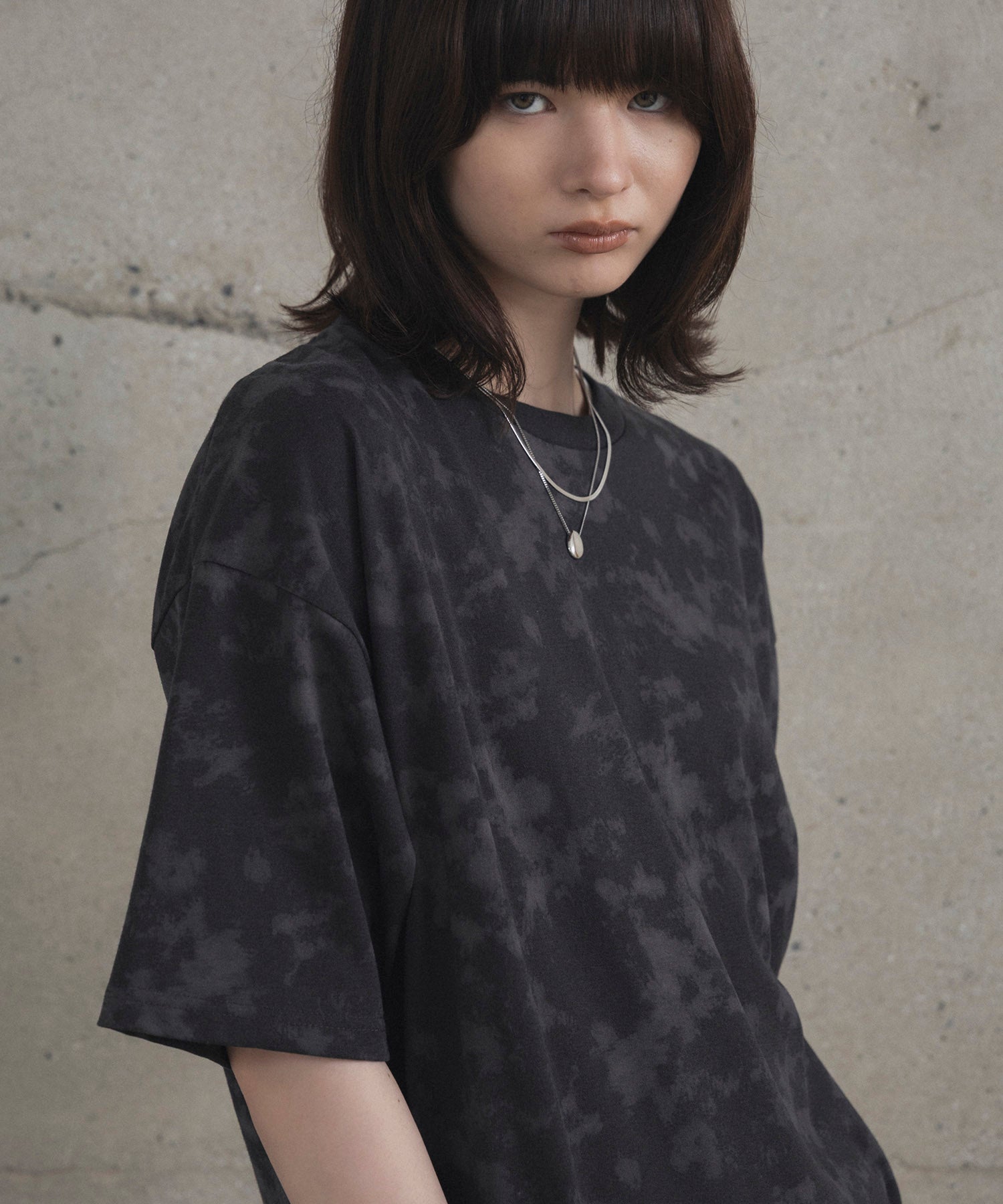 ビックシルエット 総柄プリント 半袖Ｔシャツ