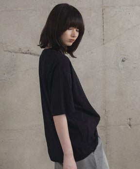アブストラクトグラフィック箔プリント 半袖Tシャツ
