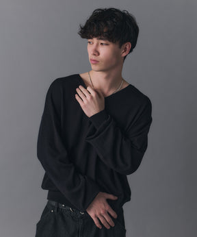 V-neck High Gauge Knit / Vネックハイゲージニット