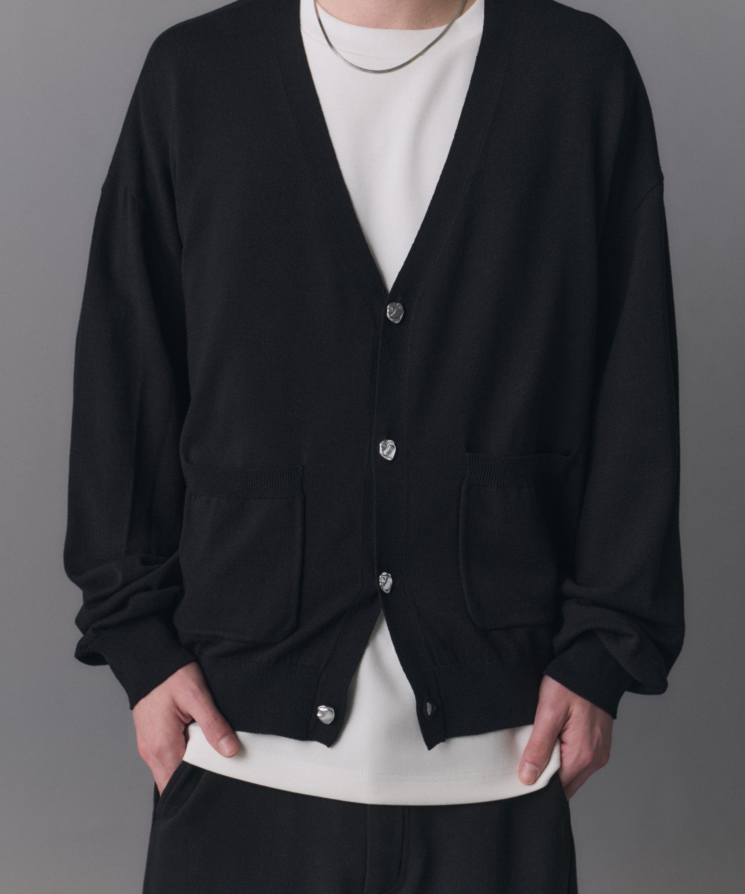 CONFIRM | Stone-like Button Cardigan / ストーンライクボタン