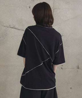 カットオフ switching Tee 切替半袖Tシャツ