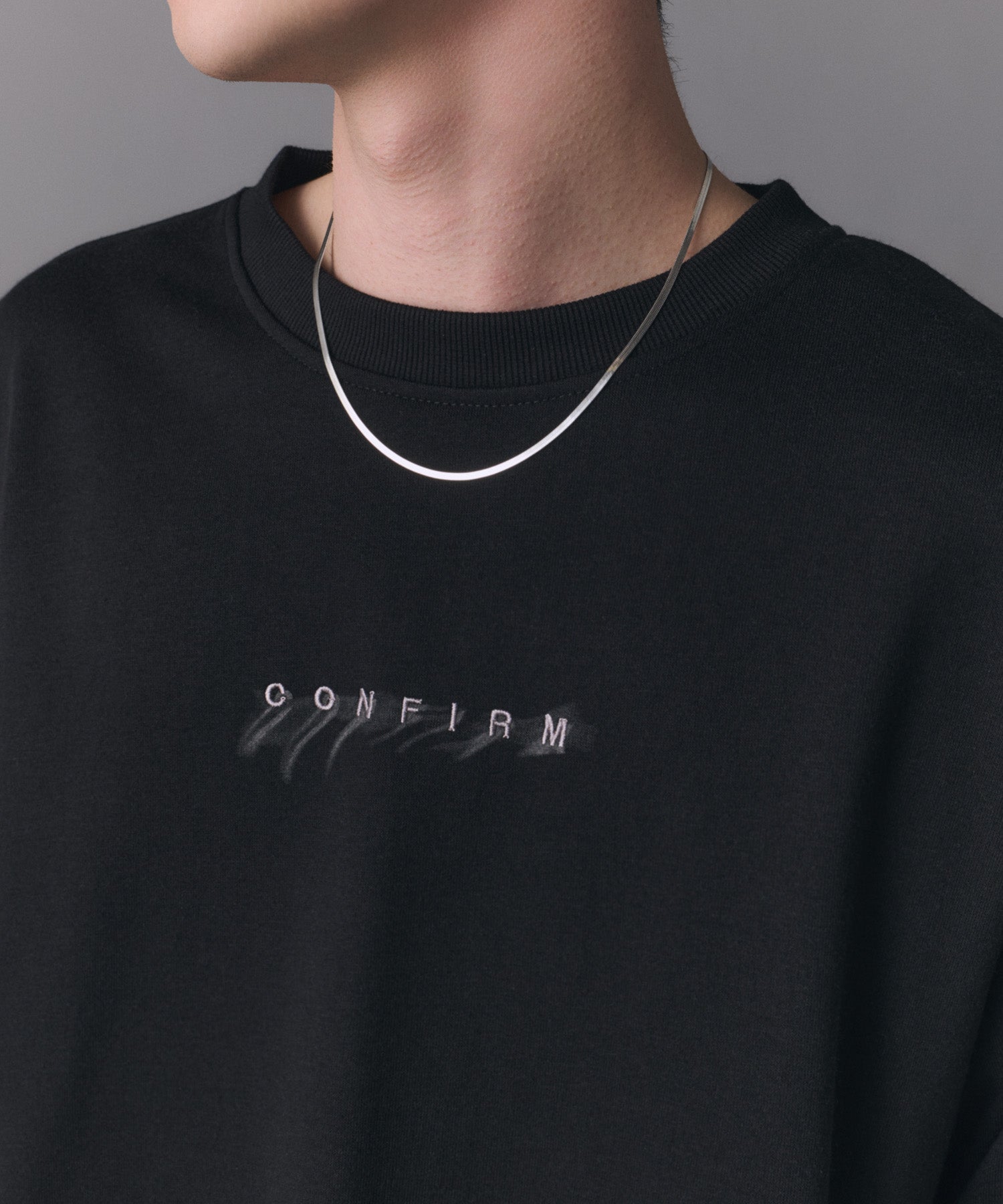 Confirm Logo Embroidery Crew Sweat / "Confirm"ロゴ刺繍クルースウェット