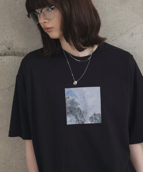 アブストラクト絵画 フロントプリント 半袖Tシャツ