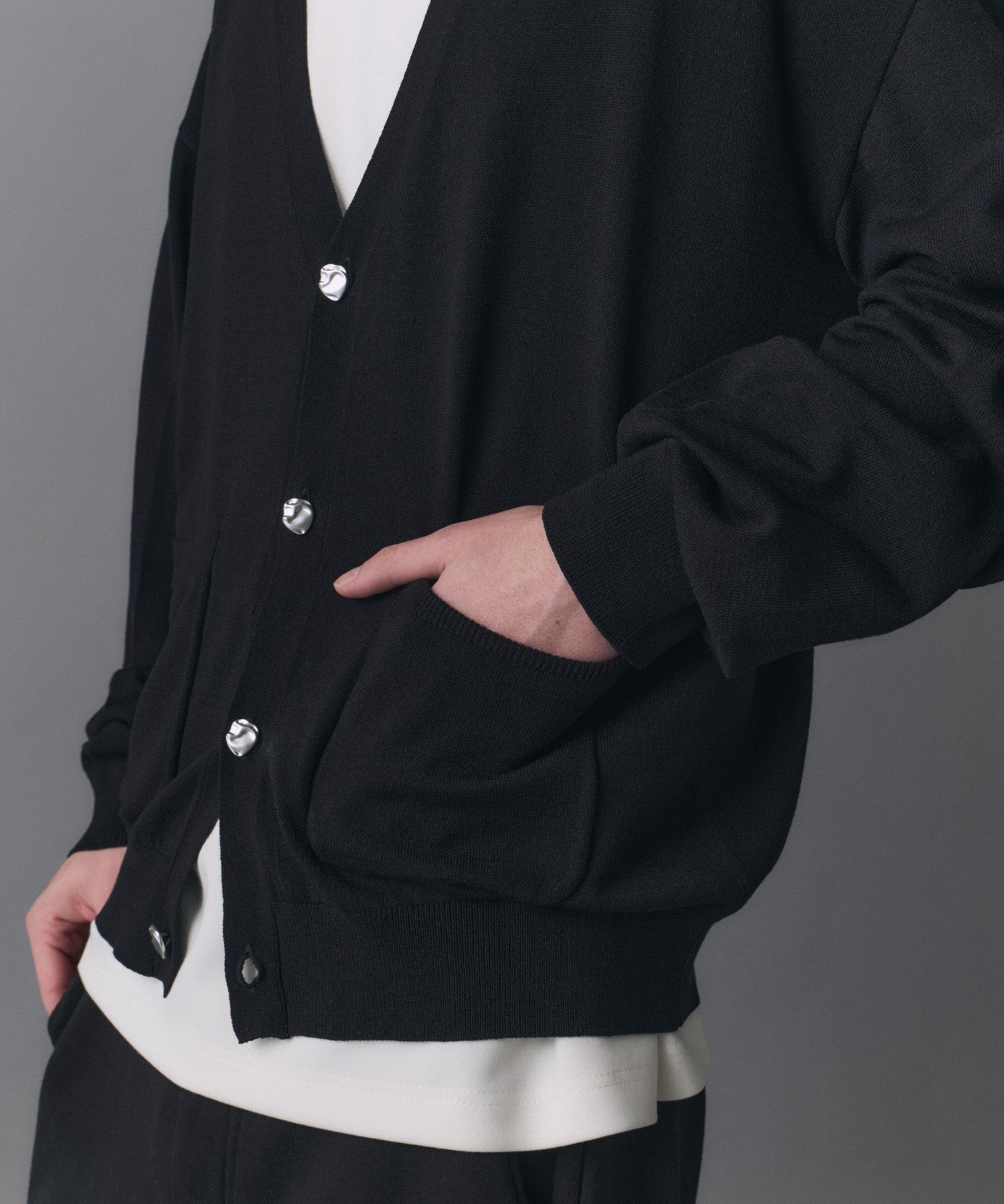 CONFIRM | Stone-like Button Cardigan / ストーンライクボタン
