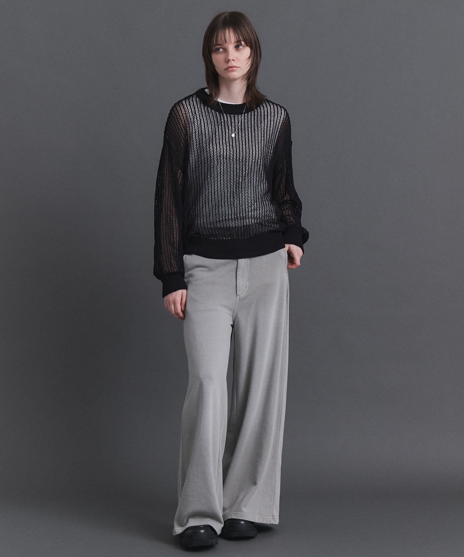 Basic Sheer Knit Pullover / ベーシック シアーニットプルオーバー