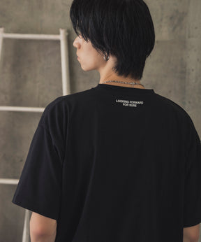 ヒゲオジサンC ワンポイント刺繍ロゴ ビッグシルエット半袖Tシャツ