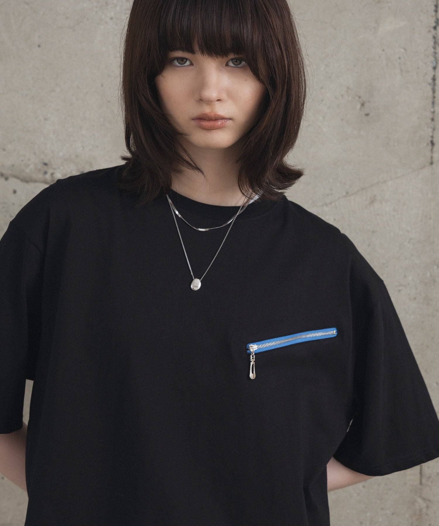 Zip-detail Tee / ジップディテールTシャツ