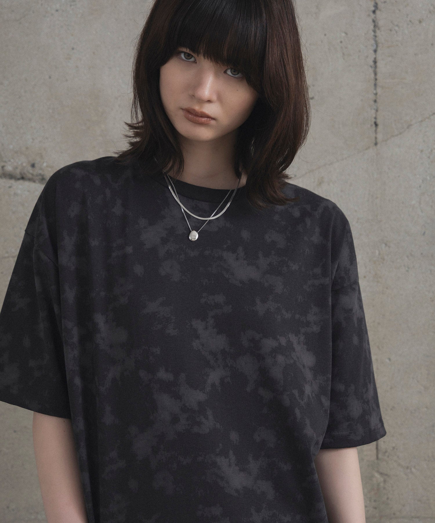 ビックシルエット 総柄プリント 半袖Ｔシャツ