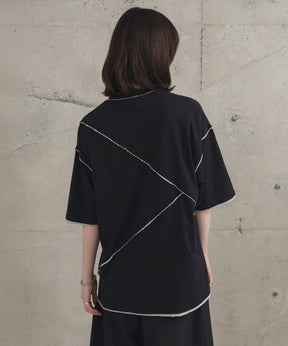 カットオフ switching Tee 切替半袖Tシャツ