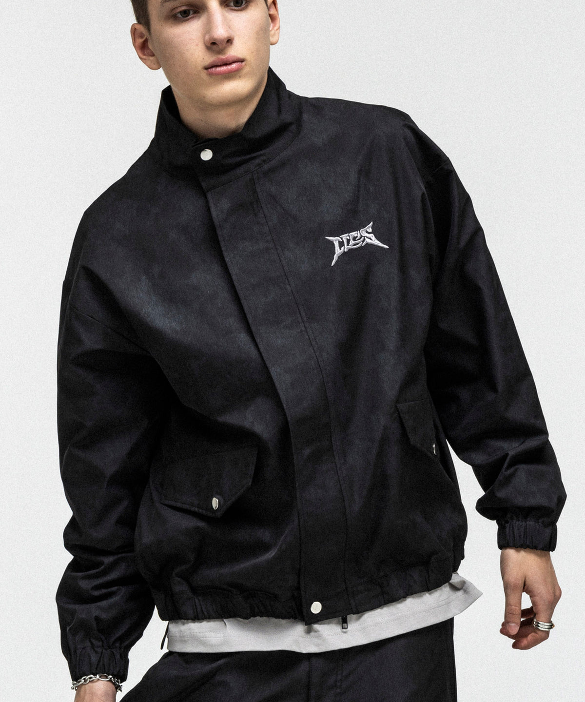 ACID WASH NYRON BLOUSON / アシッドウォッシュナイロンブルゾン