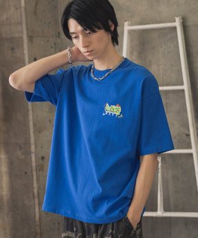 ボックスシルエット スプラッシュ タギング ストリートグラフィック 半袖Tシャツ