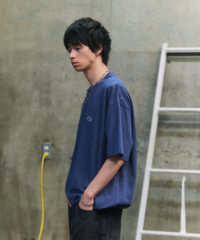 ビッグシルエット ワンポイント刺繍 裾ドローコード Tシャツ