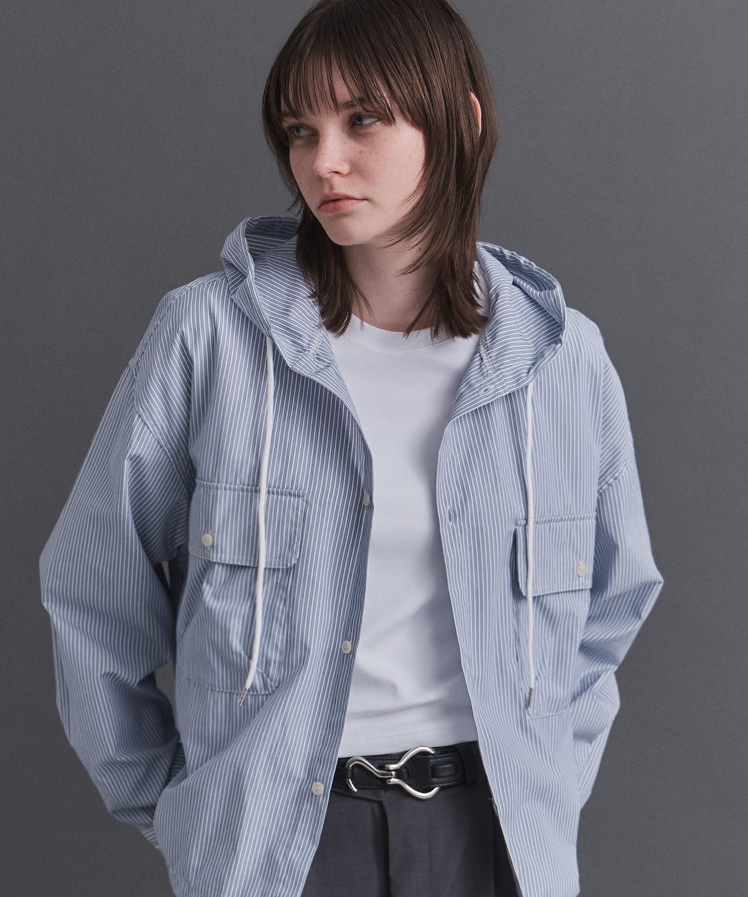 Long-sleeved Shirt Hoodie / 長袖シャツパーカー