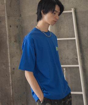 ボックスシルエット スプラッシュ タギング ストリートグラフィック 半袖Tシャツ