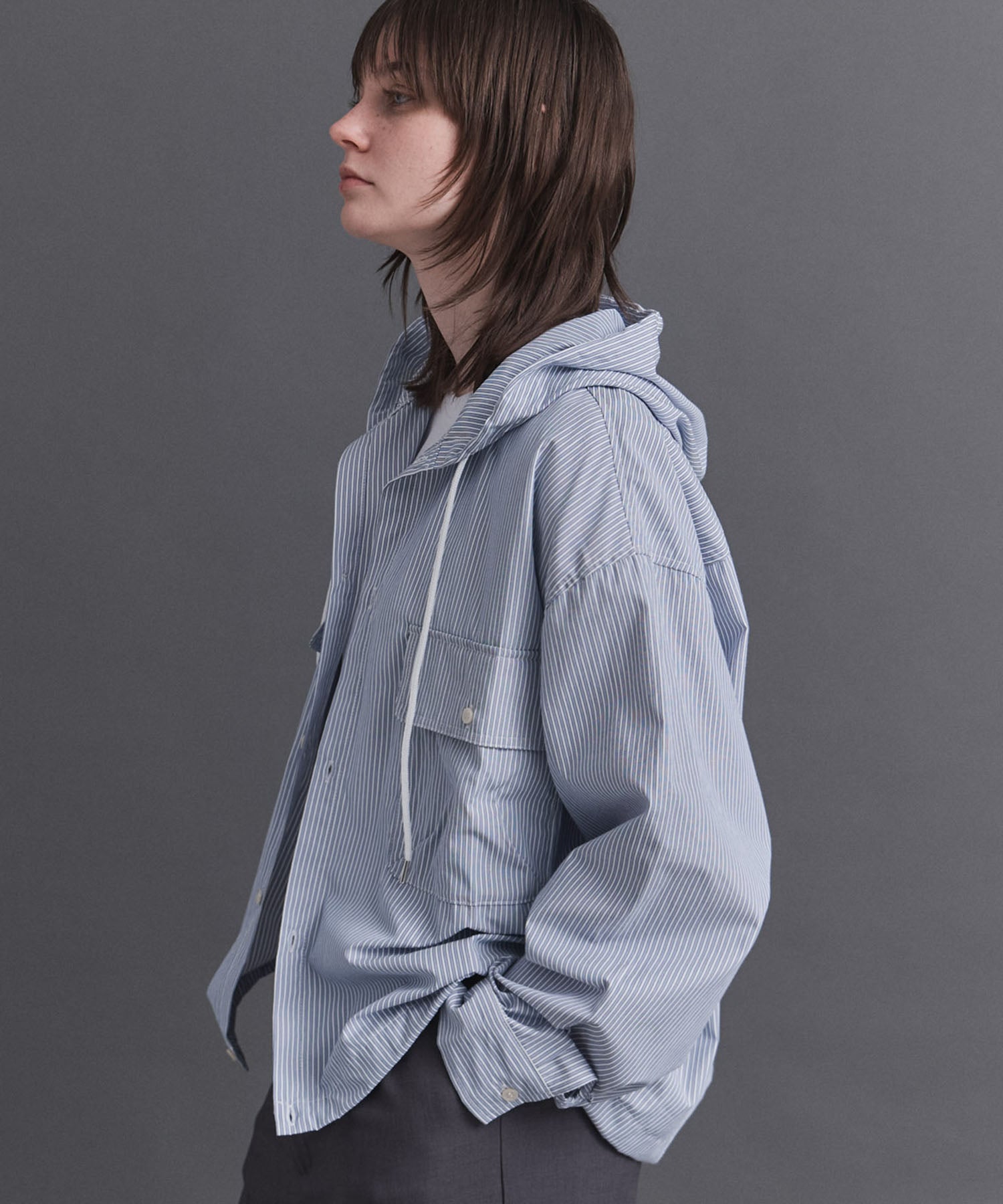 Long-sleeved Shirt Hoodie / 長袖シャツパーカー