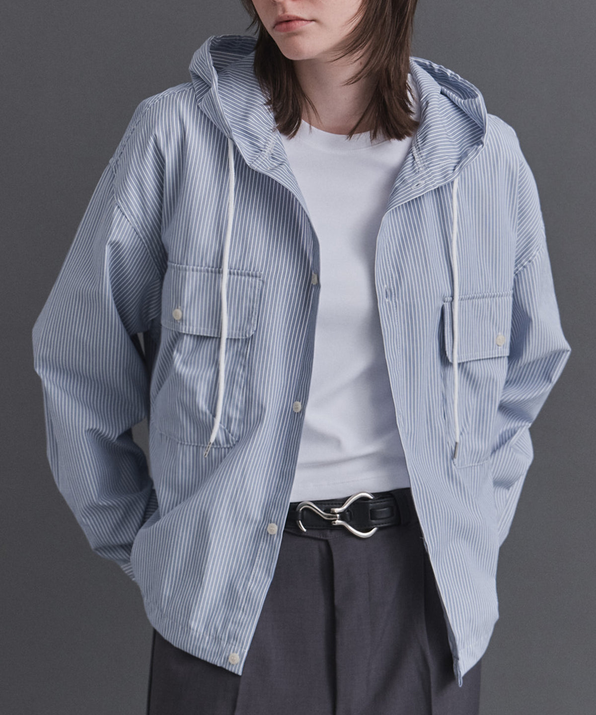 Long-sleeved Shirt Hoodie / 長袖シャツパーカー