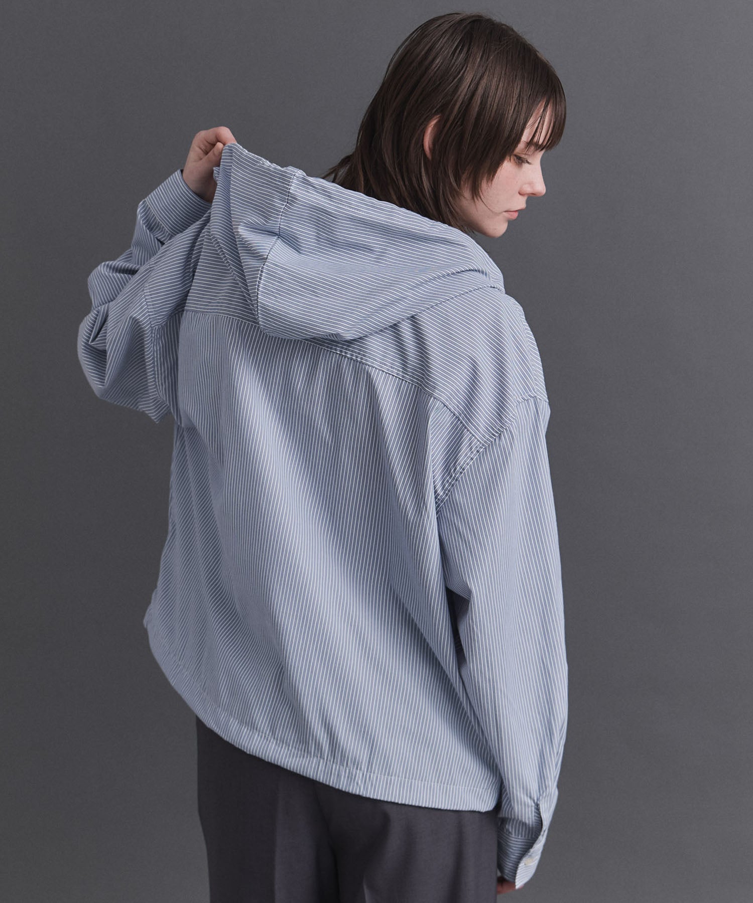 Long-sleeved Shirt Hoodie / 長袖シャツパーカー