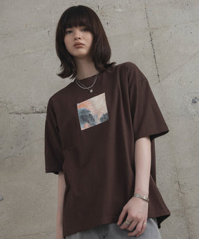アブストラクト絵画 フロントプリント 半袖Tシャツ
