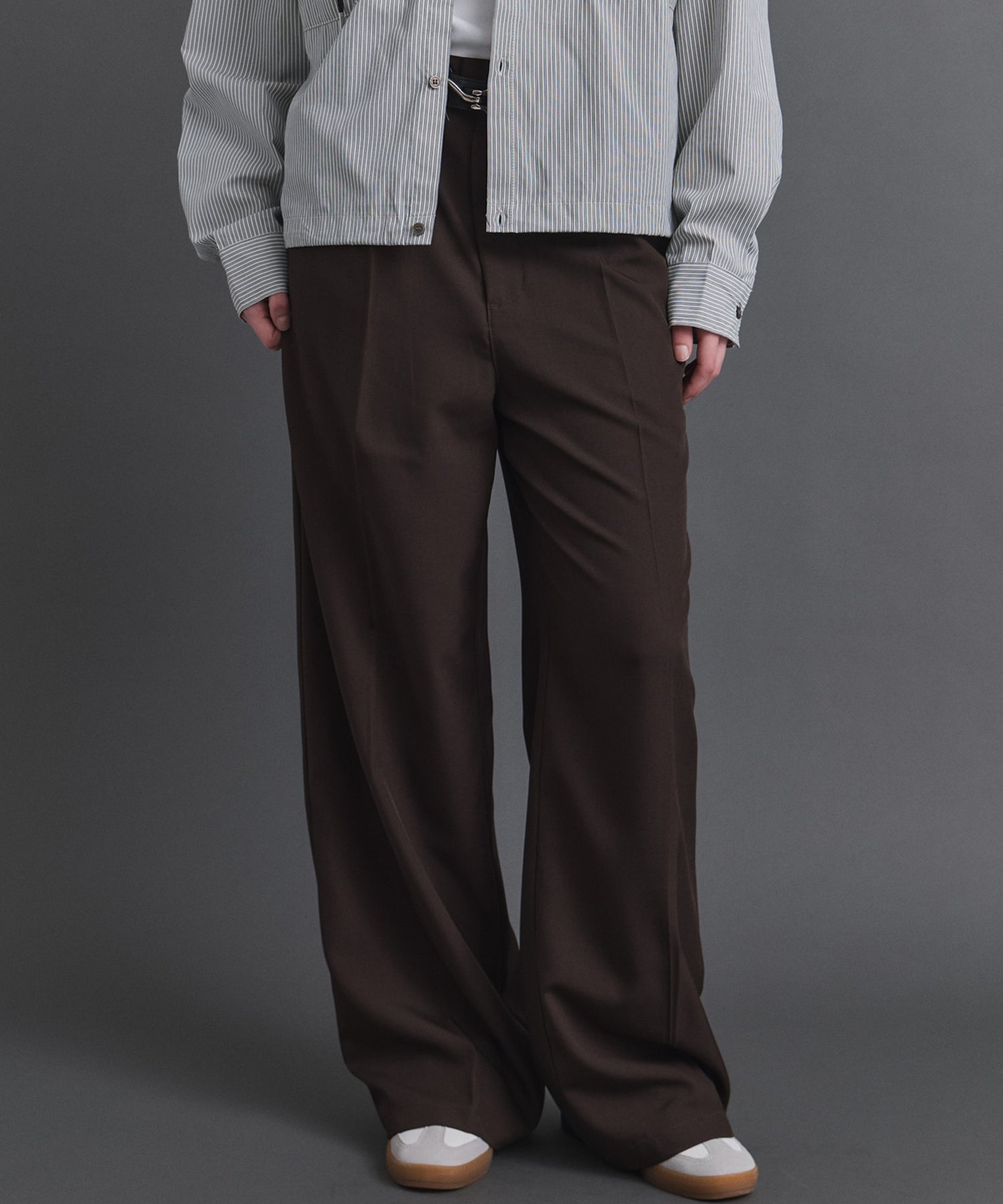 25SS ヴィンテージメイク ケミカル加工 デニム / ツイル タック ワイド
