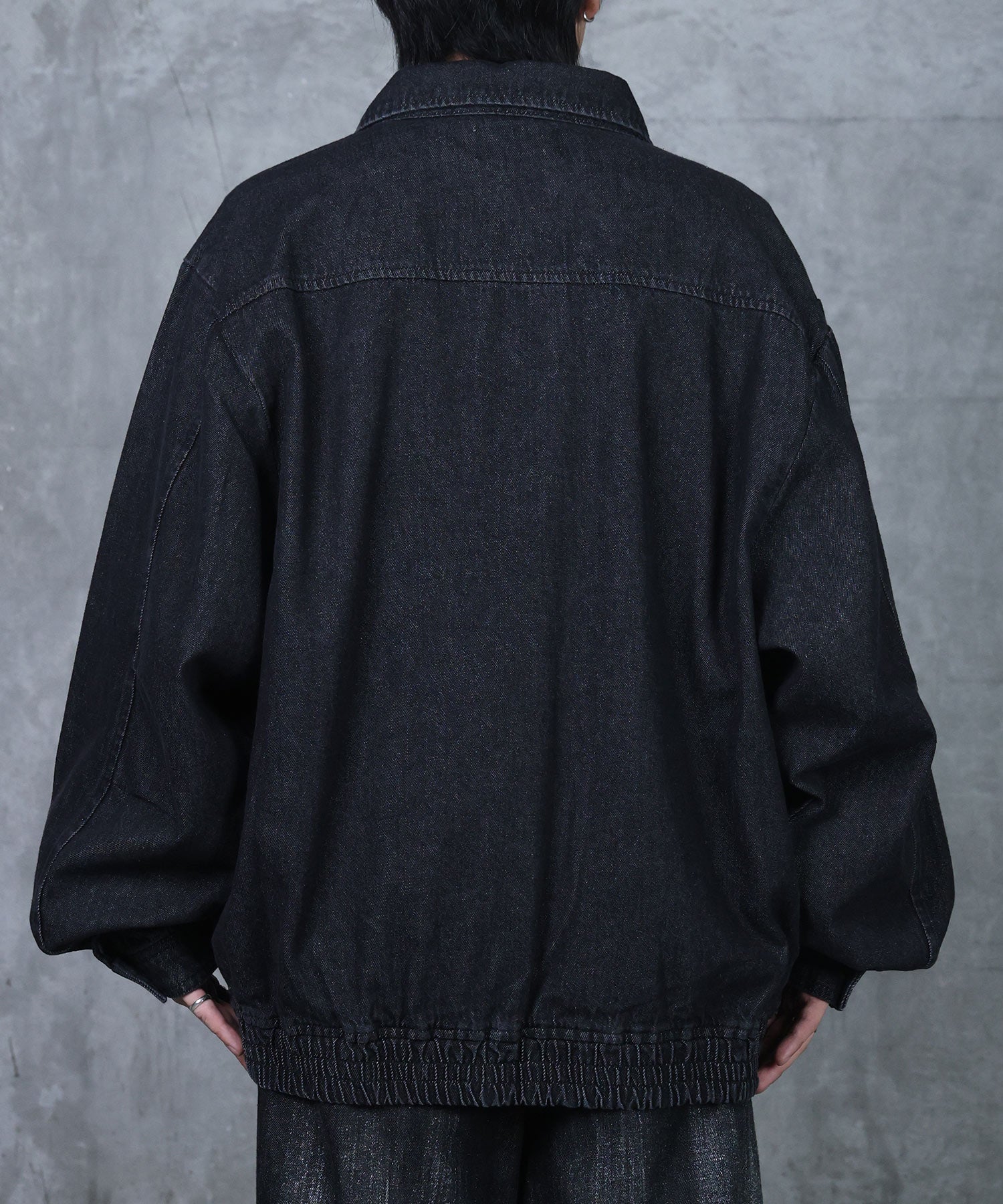 ビッグシルエット ヴィンテージライク ダブルポケット デニムブルゾン