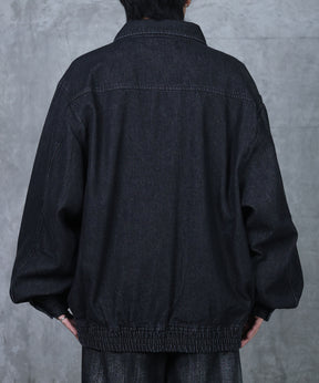ビッグシルエット ヴィンテージライク ダブルポケット デニムブルゾン