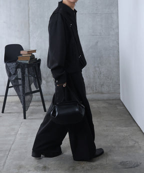 プリーツ リベット ショート ZIPブルゾン