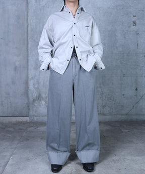 ロールアップ デニムスラックス