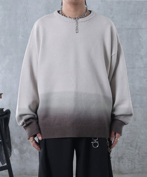ニュアンス グラデーション ニット プルオーバー